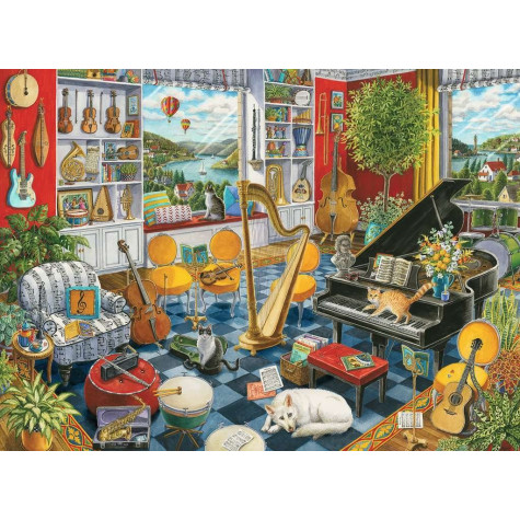RAVENSBURGER Puzzle Hudební místnost 500 dílků ~ 2