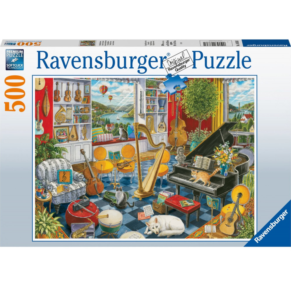 RAVENSBURGER Puzzle Hudební místnost 500 dílků