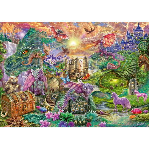 SCHMIDT Puzzle Začarované dračí království 1000 dílků ~ 2