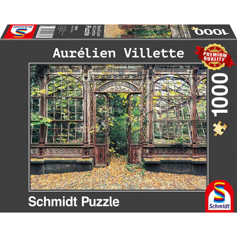 SCHMIDT Puzzle Zarostlá klenutá okna 1000 dílků ~ 1