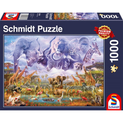 SCHMIDT Puzzle Zvířata u napajedla 1000 dílků