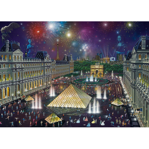 SCHMIDT Puzzle Ohňostroj v Louvru 1000 dílků ~ 2