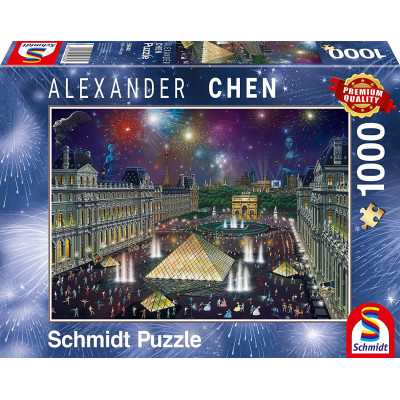 SCHMIDT Puzzle Ohňostroj v Louvru 1000 dílků