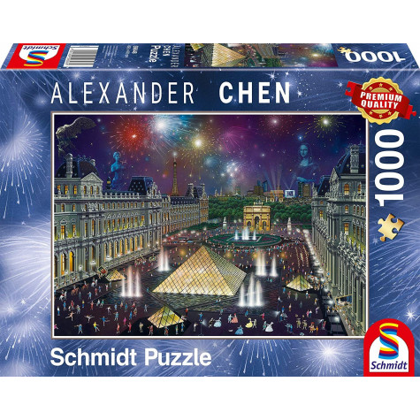 SCHMIDT Puzzle Ohňostroj v Louvru 1000 dílků ~ 1