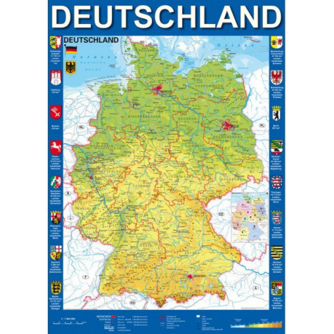 SCHMIDT Puzzle Mapa Německa 1000 dílků ~ 2