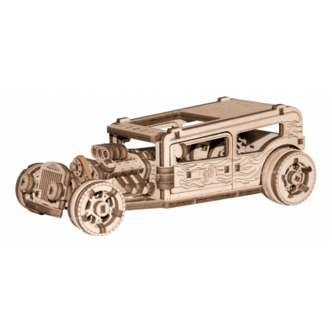 WOODEN CITY 3D puzzle Automobil Hot Rod 141 dílů ~ 1