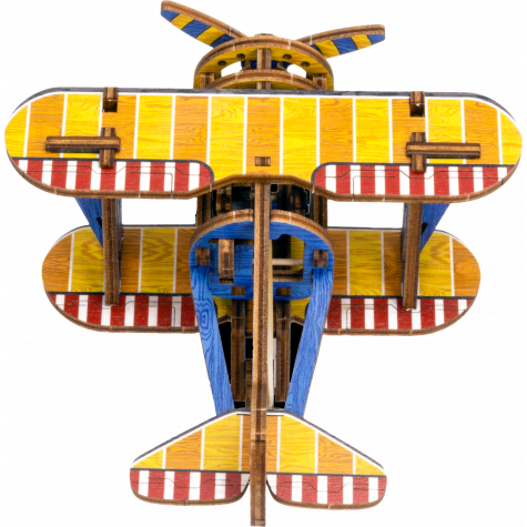 WOODEN CITY 3D puzzle Dvouplošník Limitovaná edice 65 dílů ~ 4