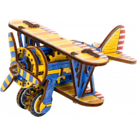 WOODEN CITY 3D puzzle Dvouplošník Limitovaná edice 65 dílů ~ 2
