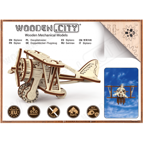 WOODEN CITY 3D puzzle Dvouplošník 63 dílů