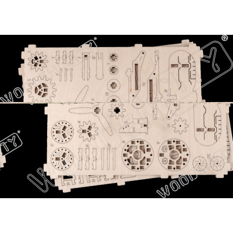 WOODEN CITY 3D puzzle Dvouplošník 63 dílů ~ 4