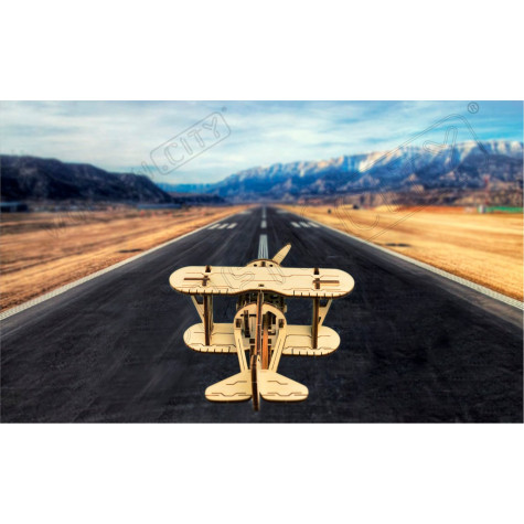 WOODEN CITY 3D puzzle Dvouplošník 63 dílů ~ 6