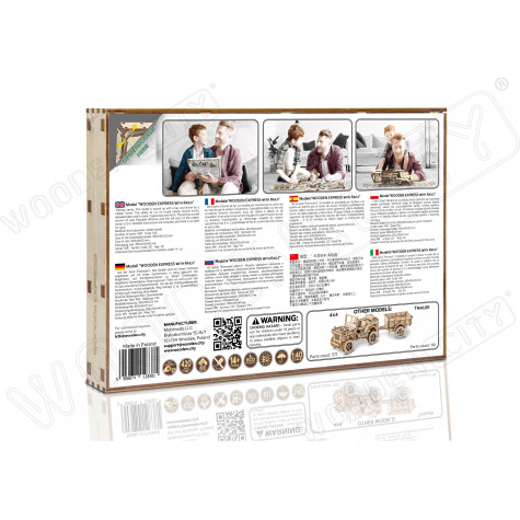 WOODEN CITY 3D puzzle Express s kolejemi 400 dílů ~ 6