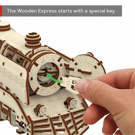 WOODEN CITY 3D puzzle Express s kolejemi 400 dílů ~ 8