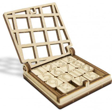 WOODEN CITY 3D puzzle hra mini 15 - posuvný hlavolam ~ 1