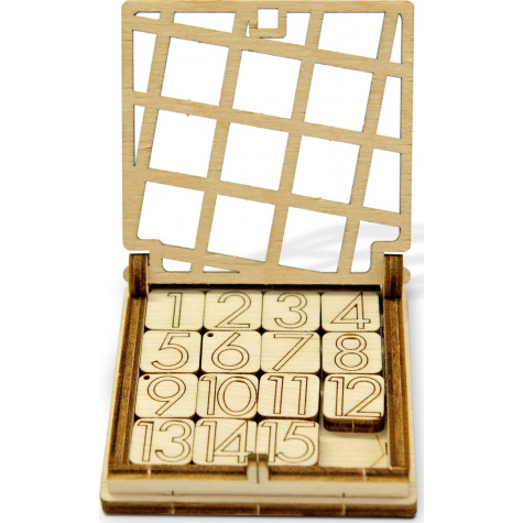 WOODEN CITY 3D puzzle hra mini 15 - posuvný hlavolam ~ 3