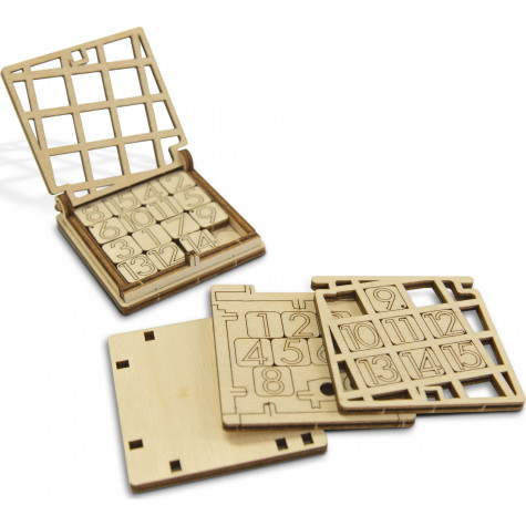 WOODEN CITY 3D puzzle hra mini 15 - posuvný hlavolam ~ 5