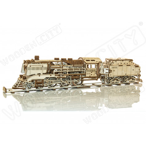 WOODEN CITY 3D puzzle Express s tendrem a kolejemi 580 dílů ~ 1
