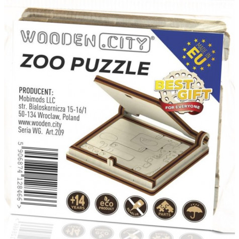 WOODEN CITY 3D puzzle hlavolam mini Zoo ~ 8