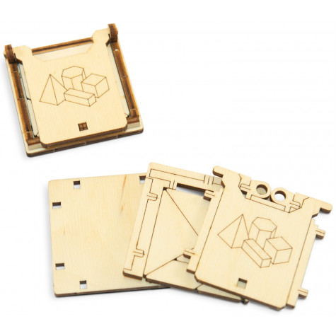 WOODEN CITY 3D puzzle hlavolam mini Tangram ~ 3