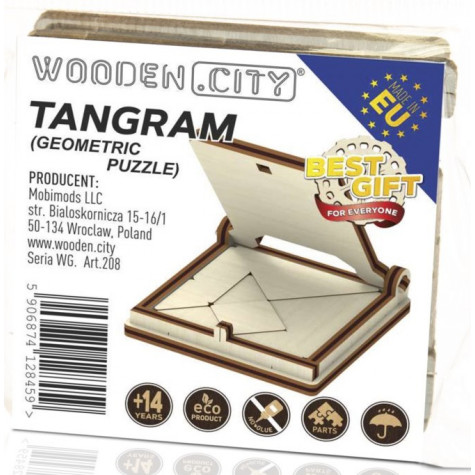 WOODEN CITY 3D puzzle hlavolam mini Tangram
