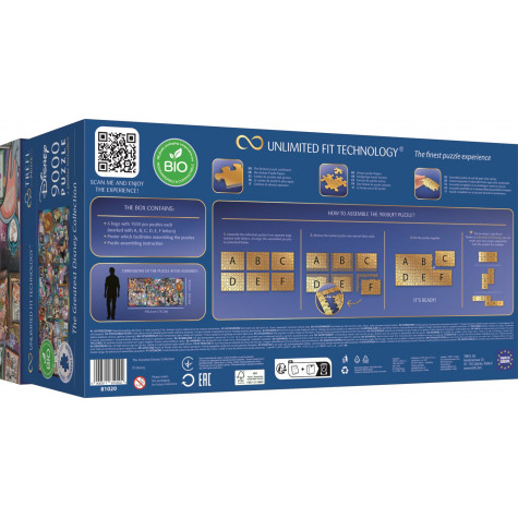 TREFL Prime Puzzle UFT Disney: V průběhu let 9000 dílků ~ 4
