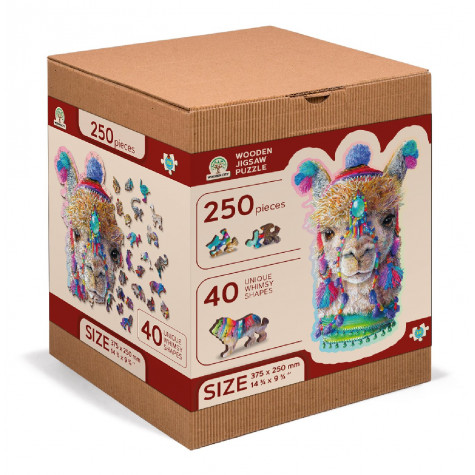 WOODEN CITY Dřevěné puzzle Mystická lama 250 dílků EKO ~ 7