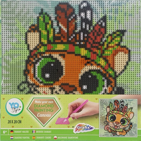 Grafix Diamantové malování na rámu 20x20cm - Tygřík ~ 2