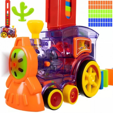 Kruzzel 20561 Stavěcí domino vláček 60 ks ~ 1