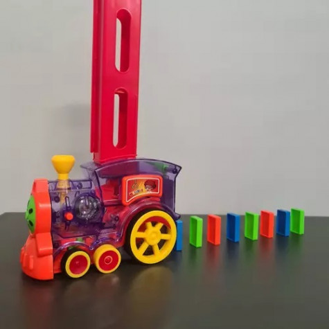 Kruzzel 20561 Stavěcí domino vláček 60 ks ~ 3