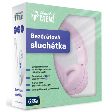 Albi Kouzelné čtení Bezdrátová sluchátka - růžová