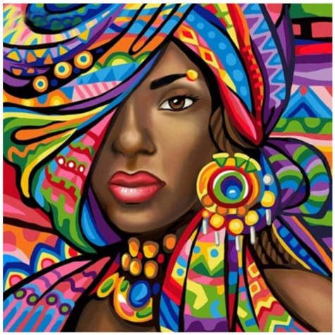 Norimpex Diamantový obrázek malování 30x40cm - Afričanka ~ 2