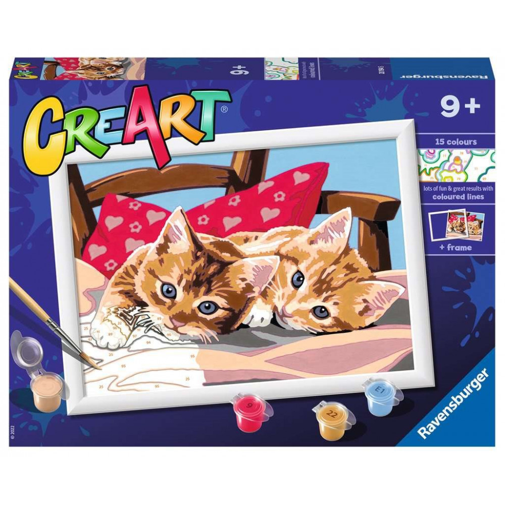 RAVENSBURGER CreArt Malování podle čísel: Dvě mazlivá koťata