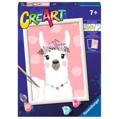 RAVENSBURGER CreArt Malování podle čísel: Lama, žádné drama