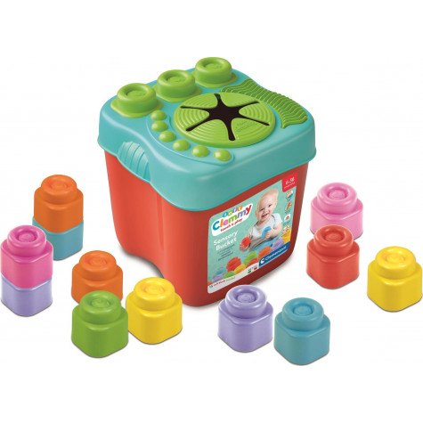 CLEMENTONI Soft Clemmy Senzorický box s víkem s 15 kostkami ~ 1