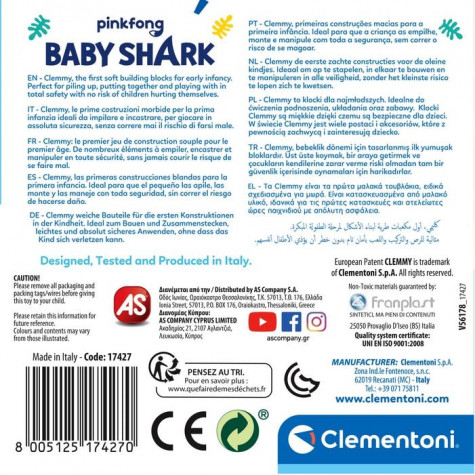 CLEMENTONI Soft Clemmy Box Baby Shark s 6 kostkami