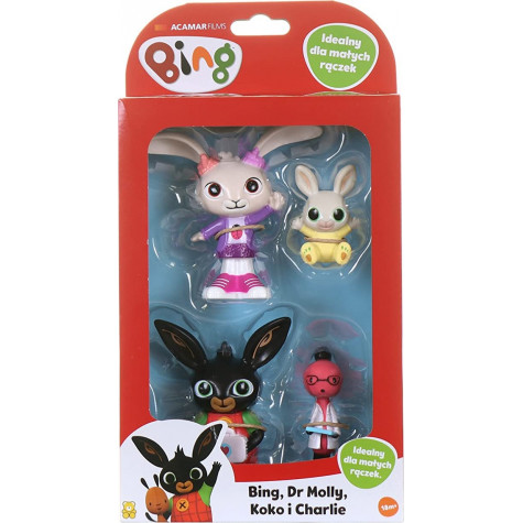 Sada figurek Bing: Bing, Doktorka Molly, Koko a Charlie ~ 1