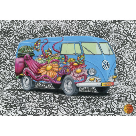Dino Hippies VW puzzle 500 dílků