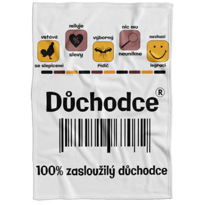 Deka 200 x 140 cm - Důchodce 100%