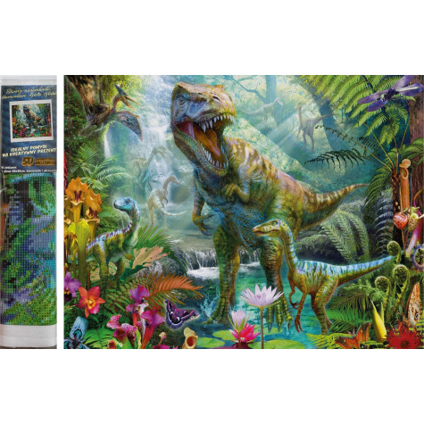Norimpex Diamantový obrázek malování 30x40cm - Dinosauří svět ~ 1