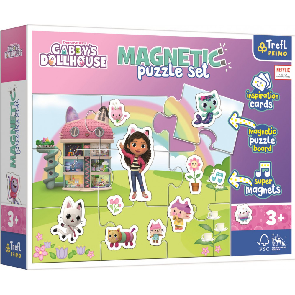 TREFL Magnetická puzzle sada Gábinin kouzelný domek