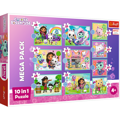 TREFL Puzzle Gábinin kouzelný domek MEGA PACK 10v1