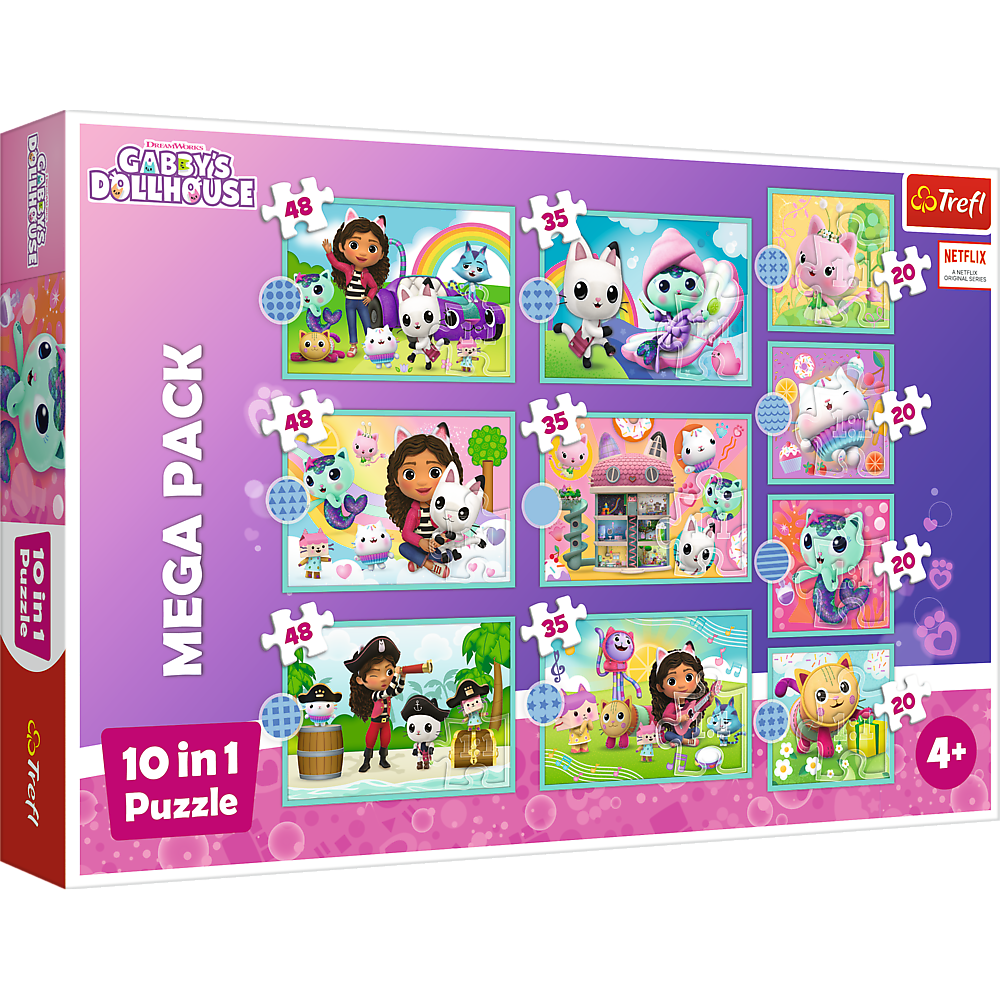 TREFL Puzzle Gábinin kouzelný domek MEGA PACK 10v1