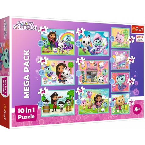 TREFL Puzzle Gábinin kouzelný domek MEGA PACK 10v1 ~ 1
