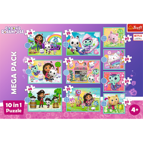 TREFL Puzzle Gábinin kouzelný domek MEGA PACK 10v1