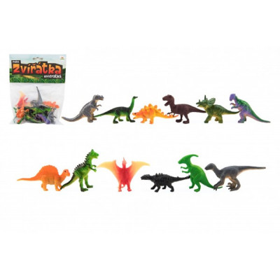 Teddies Mini zvířátka Dinosauři 12ks v sáčku