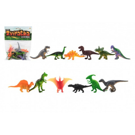 Teddies Mini zvířátka Dinosauři 12ks v sáčku ~ 1