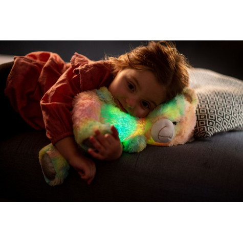 Teddies Svítící plyšový Snílek 40 cm Medvěd duhový ~ 5