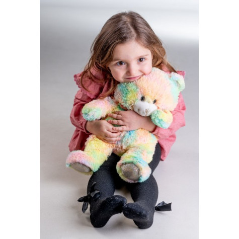 Teddies Svítící plyšový Snílek 40 cm Medvěd duhový ~ 12