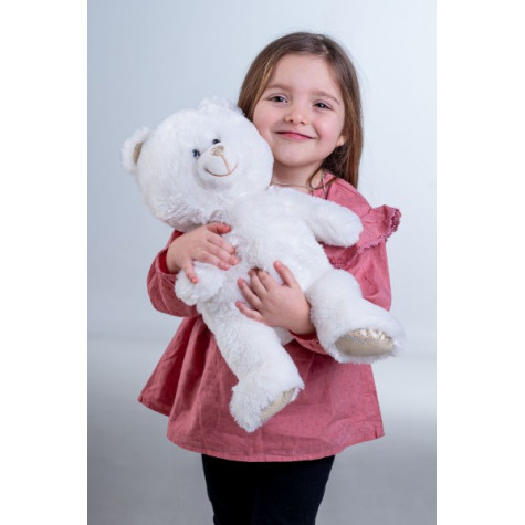 Teddies Svítící plyšový Snílek 40 cm Medvěd bílý ~ 3