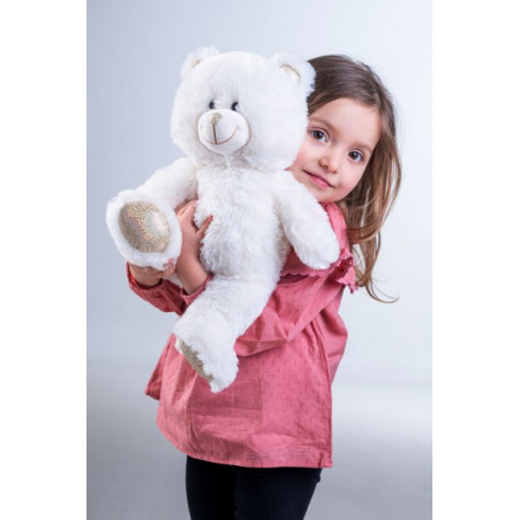 Teddies Svítící plyšový Snílek 40 cm Medvěd bílý